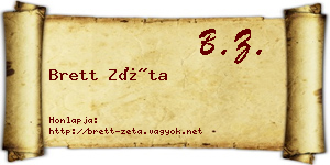 Brett Zéta névjegykártya